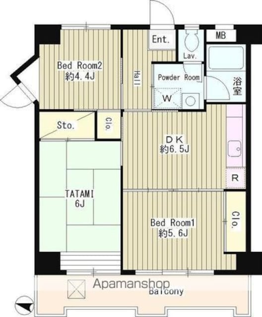 エスポアール花澤台[3DK/53.92m2]の間取図