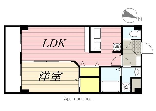 フェアリーヒルズ[1LDK/35.95m2]の間取図