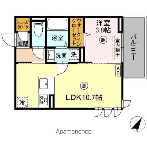 【トリシア博多麦野　弐番館の間取り】