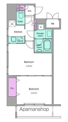 レジディア神田岩本町Ⅱ[1LDK/42.16m2]の間取図