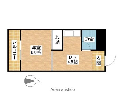 赤門サンライフマンション[1DK/25m2]の間取図
