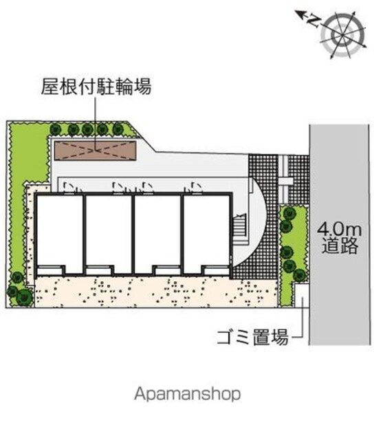 クレイノエミネンス[1K/20.62m2]の配置図