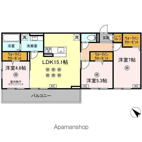 【ＤーＲＯＯＭ五十川Ⅱの間取り】