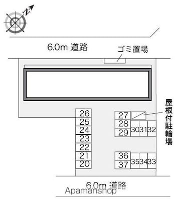 レオパレスＫⅡ[1K/23.71m2]の配置図