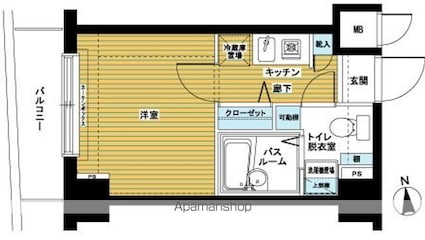 トーシンフェニックス桜上水弐番館[1K/18.56m2]の間取図