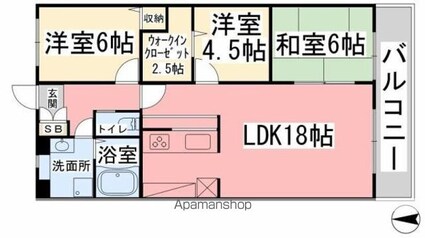 アドラーブル道後[3LDK/75m2]の間取図