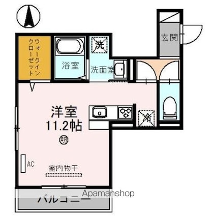 ＤーＲＯＯＭ北田辺丁[1R/31.24m2]の間取図