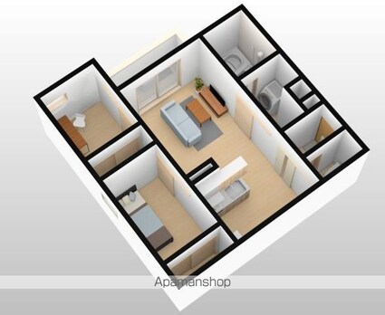 岡山県岡山市北区庭瀬[2LDK/40.97m2]の内装2