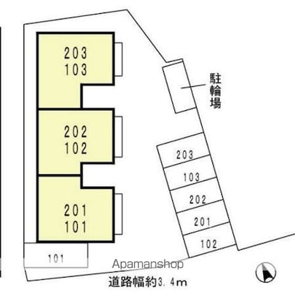 和歌山県和歌山市六十谷[2LDK/57.98m2]の配置図