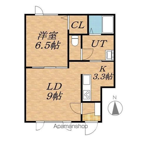 河東郡上士幌町字上士幌のアパートの間取り