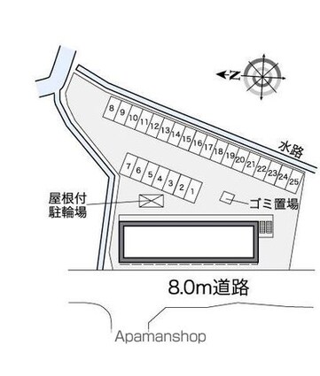 レオパレス仙港ＳＫⅢ[1K/20.81m2]の配置図