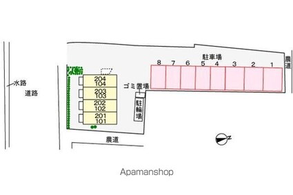 ジョイフル　井上[1K/19.87m2]の配置図