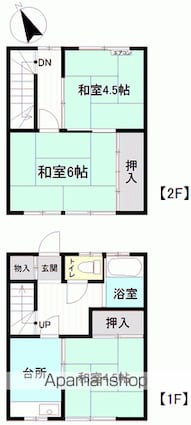 オーシャンヒルズ江名[3K/41.06m2]の間取図