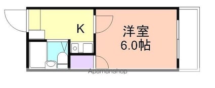 和歌山県和歌山市北出島[1K/17.59m2]の間取図