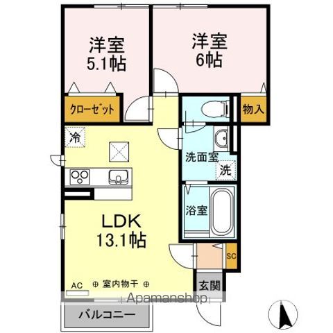 【メゾンソレイユの間取り】