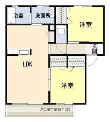 ティアラ[2LDK/54.81m2]の間取図