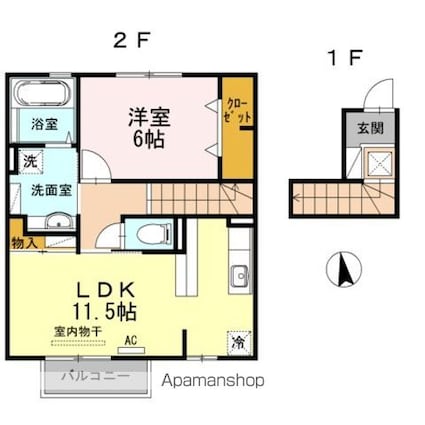 ラ・メール[1LDK/51.79m2]の間取図