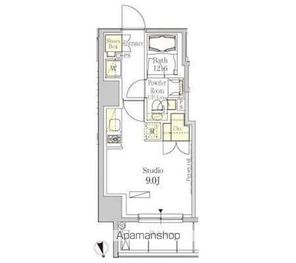 パークアクシス秋葉原Ｅａｓｔ[1R/26.06m2]の間取図