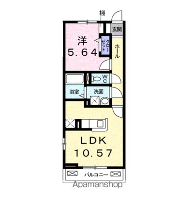 ウェルバード高島平[1LDK/40.13m2]の間取図
