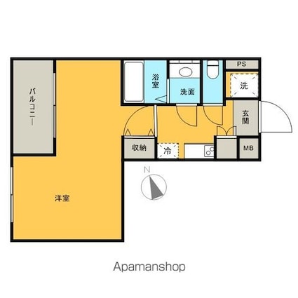 エルミタージュ豪徳寺[1R/25.99m2]の間取図