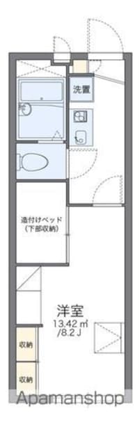 レオパレスエスコート[1K/22.35m2]の間取図