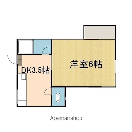 エアポートハイツ[1K/17m2]の間取図
