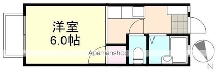 岡山県倉敷市田ノ上[1K/19.87m2]の間取図