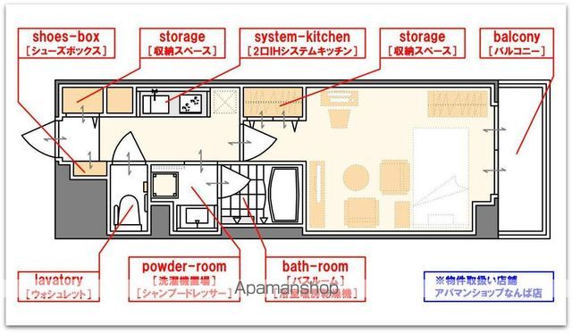 エグゼ心斎橋EASTの間取り写真