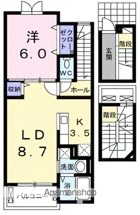 ティア　マリア[1LDK/52.99m2]の間取図