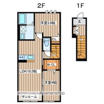 エクセランメゾン[2LDK/50.96m2]の間取図
