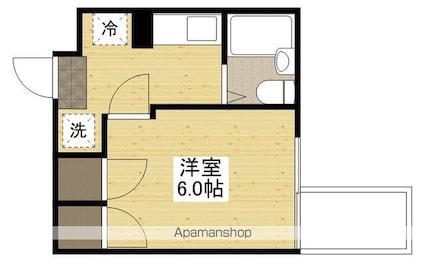 Ｓｈｏｅｉ　Ｂｕｉｌｄｉｎｇ　Ｎｏ．１１[1K/17.56m2]の間取図