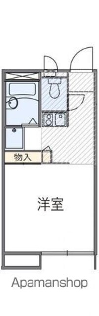 香川県高松市川島本町[1K/20.28m2]の間取図