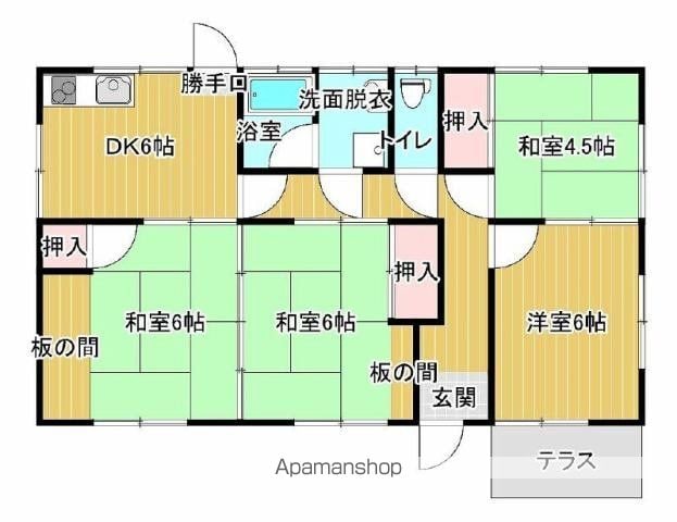 予讃線 北伊予駅 徒歩76分 1階建 築54年の間取り写真