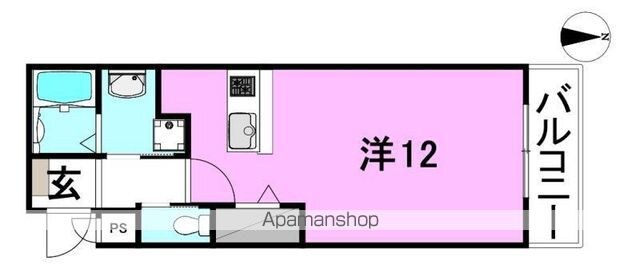 ＴＨＥ　ＭＡＲＣ　ＴＡＫＡＳＡＧＯ（ザ・マーク・タカサゴ）[1R/30.98m2]の間取図