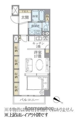 シティハイツ根津[1K/53.38m2]の間取図