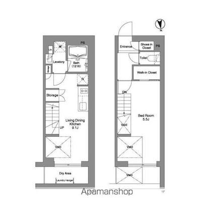 コンフォリア戸越公園[1LDK/40.71m2]の間取図