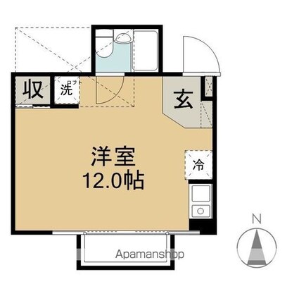 ピア[1R/22.7m2]の間取図