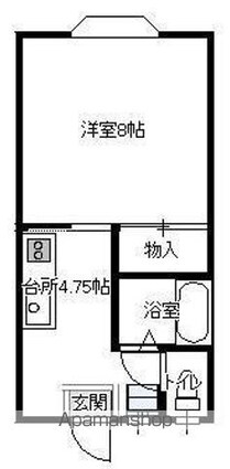 岩手県滝沢市巣子[1K/26.5m2]の配置図