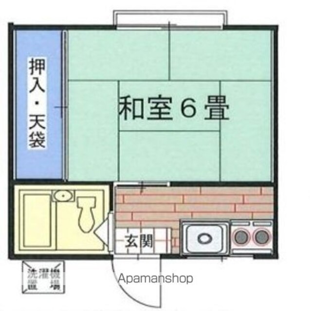 桜ハイツ[1K/21.45m2]の間取図