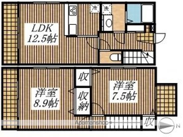 【小平市津田町のアパートの間取り】