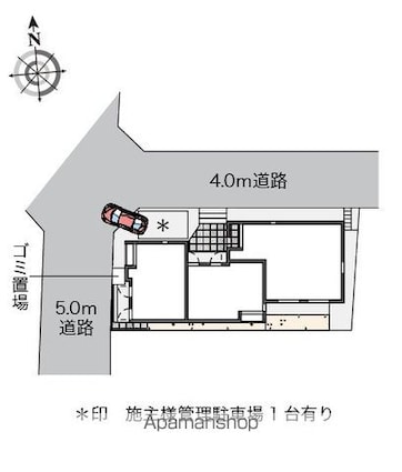 レオネクストエーリラフトリー[1K/26.22m2]の配置図