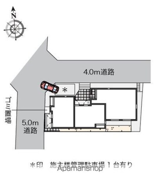 レオネクストエーリラフトリー[1K/26.22m2]の配置図