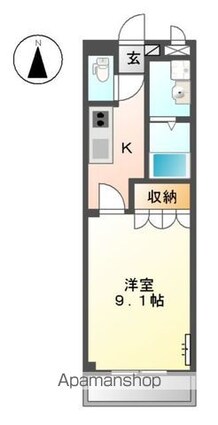 リッチ＆フォース[1K/31.02m2]の間取図