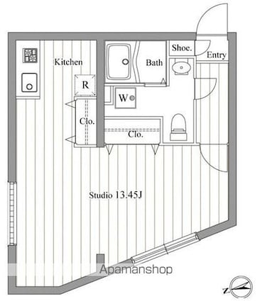 ＺＥＳＴＹ東新宿[1R/37.6m2]の間取図