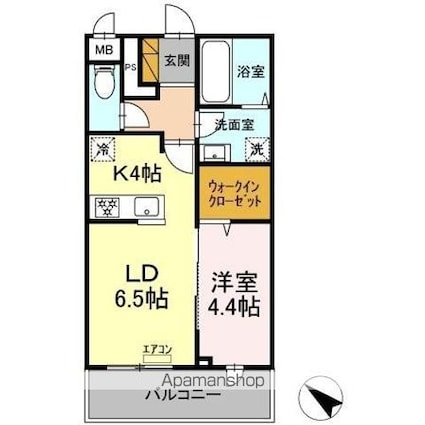 ＡＧＲＥＶＥ[1LDK/40.27m2]の間取図