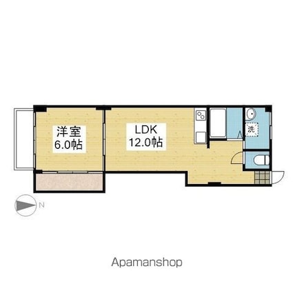 ピカデリー・サーカス７ラック[1LDK/33.88m2]の間取図