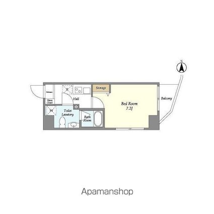 ＤｅＬＣＣＳ西池袋[1K/23.29m2]の間取図