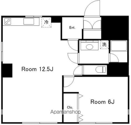 レジ東郷[1LDK/48.5m2]の間取図
