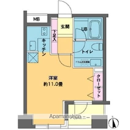 カスタリア高輪台[1R/30.95m2]の間取図