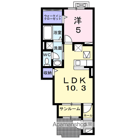 新庄市中道町のアパートの間取り